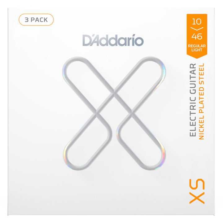 D'Addario XSE1046 Nickel Plated Steel Electric Strings 10-46 - 3 Pack