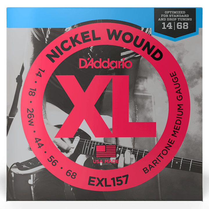 D'Addario EXL157 Nickel Wound Electric Strings - .014-.068 Medium Baritone