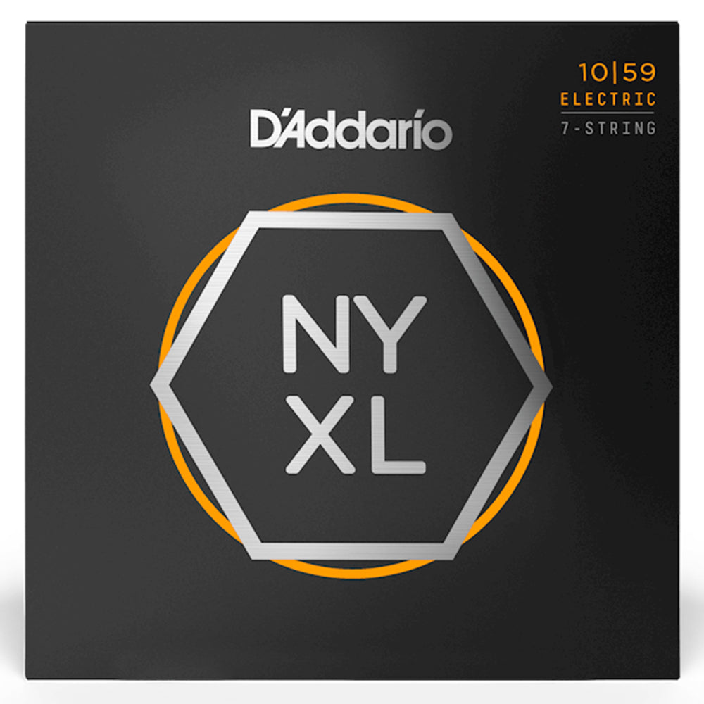 D'Addario NYXL1059 7-String Nickel Wound Regular Light Electric Strings 10-59