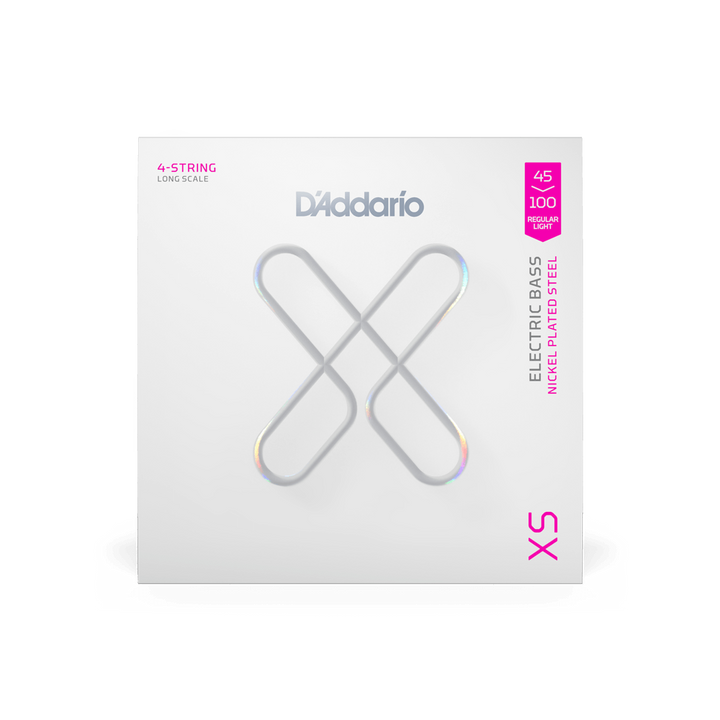 D'Addario XSB45100 XS Nickel Electric Bass Guitar Strings - .045-.100 Regular Light