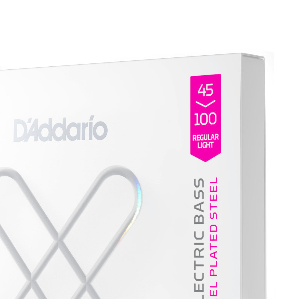 D'Addario XSB45100 XS Nickel Electric Bass Guitar Strings - .045-.100 Regular Light