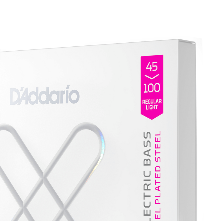 D'Addario XSB45100 XS Nickel Electric Bass Guitar Strings - .045-.100 Regular Light