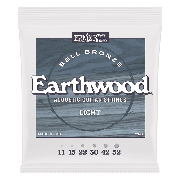 Ernie Ball P02348 Light Earthwood Bell Bronze Acoustic Guitar Strings 11-52