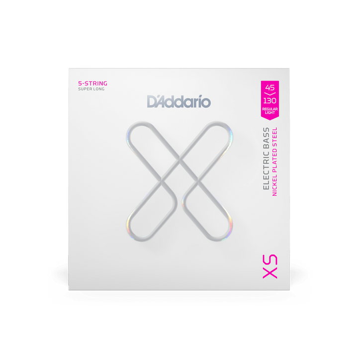 D'Addario XSB45130SL XS Nickel 5-string Electric Bass Guitar Strings - .045-.130 Regular Light