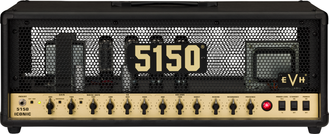 EVH 5150 Iconic Series EL34 80-watt Amplifier Head - Black/Gold