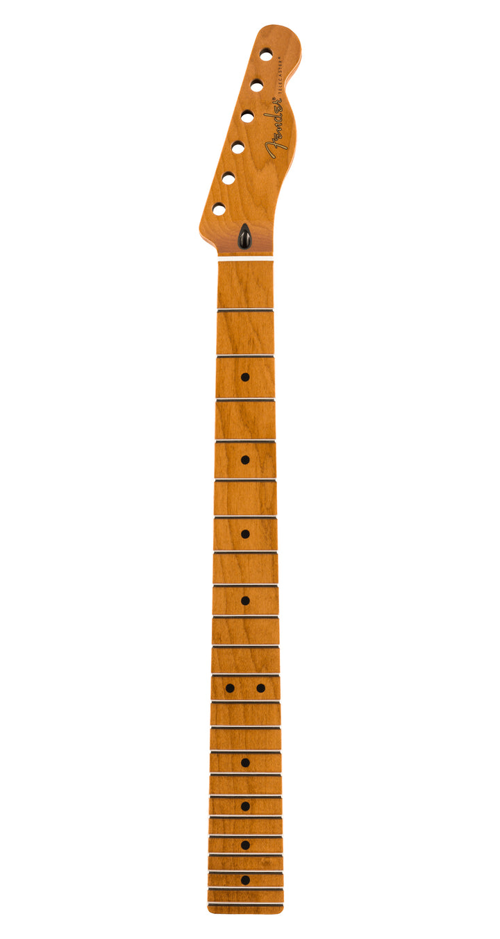 Fender Roasted Maple Telecaster Neck, 22 Jumbo Frets, 12" - Flat Oval Shape