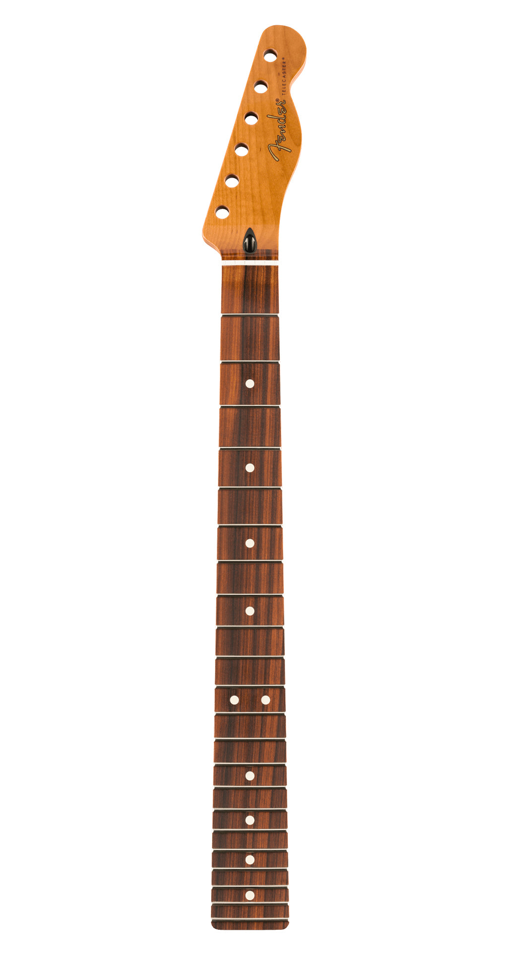 Fender Roasted Maple / Pau Ferro FB Telecaster Neck, 22 Jumbo Frets, 12" - Flat Oval Shape