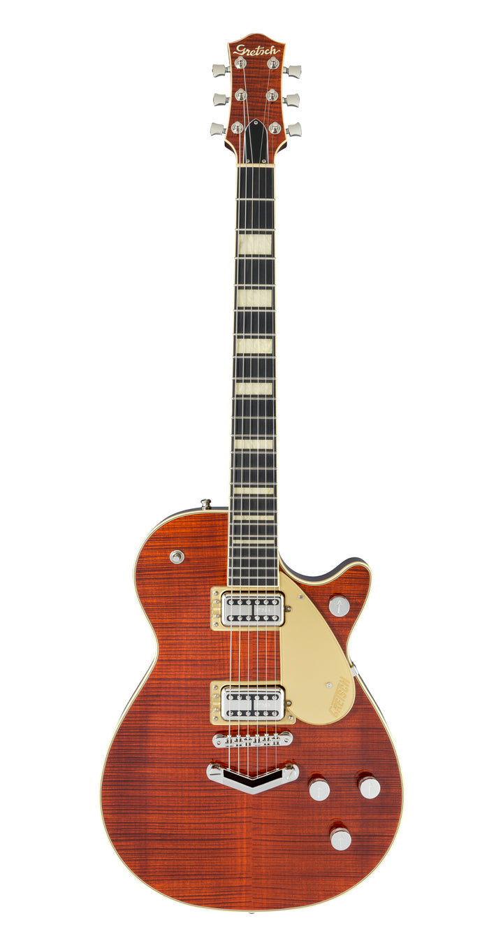 Gretsch G6228FM Players Edition Jet BT with V-Stoptail, Flame Maple, Ebony FB, Bourbon Stain (406)