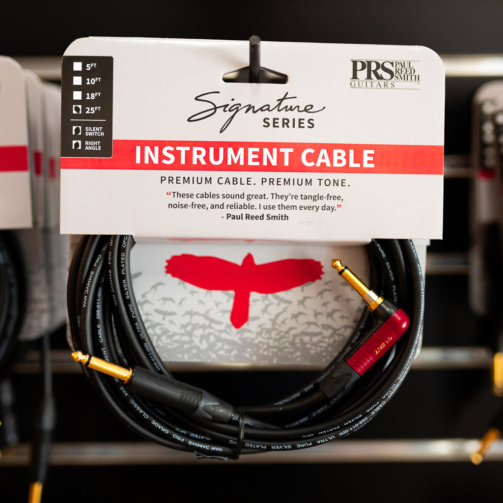 PRS Signature Instrument Cable - Silent 25ft Straight/Angle