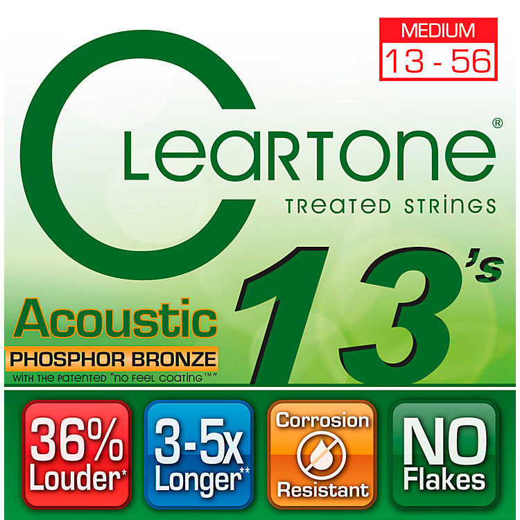 Cleartone Phosphor Bronze Medium Acoustic Strings 13-56 - Available at Lark Guitars