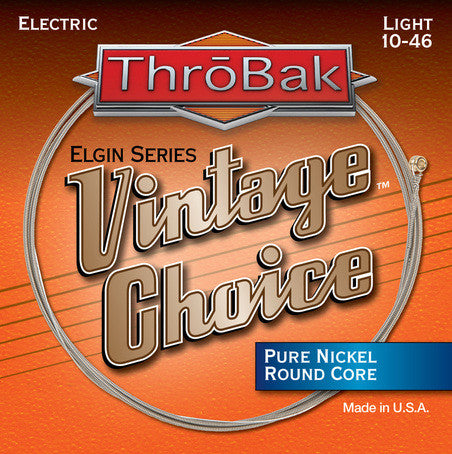 ThroBak Vintage Choice Pure Nickel Round Core X-Light Electric Strings 9-42 - Available at Lark Guitars