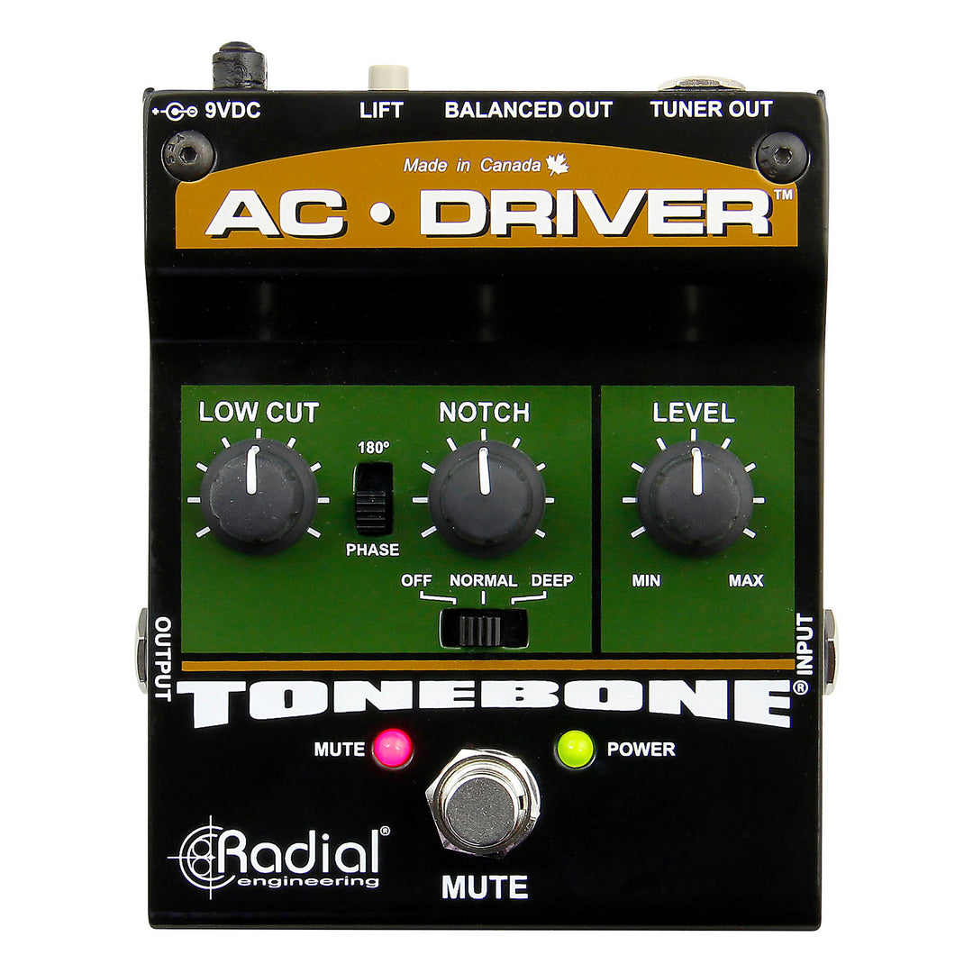 Radial AC Driver - Acoustic Instrument Preamp w/low Cut and Notch Filter