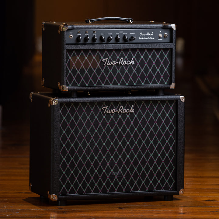 Two-Rock Traditional Clean 100/50 Head and 1x12 Cabinet  - Black with Black Diamond Grille