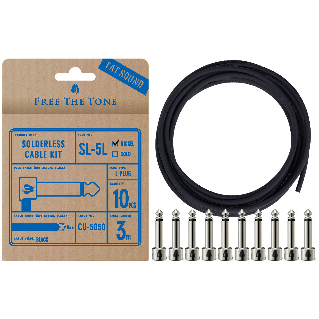 Free The Tone SL-5 Series Solderless Cable Kit - Angle (SL-5L-NI-10K)