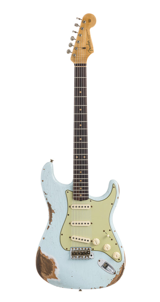 Fender Custom Shop 1960 Stratocaster Heavy Relic, Lark Guitars Custom Run -  Faded Sonic Blue (260)