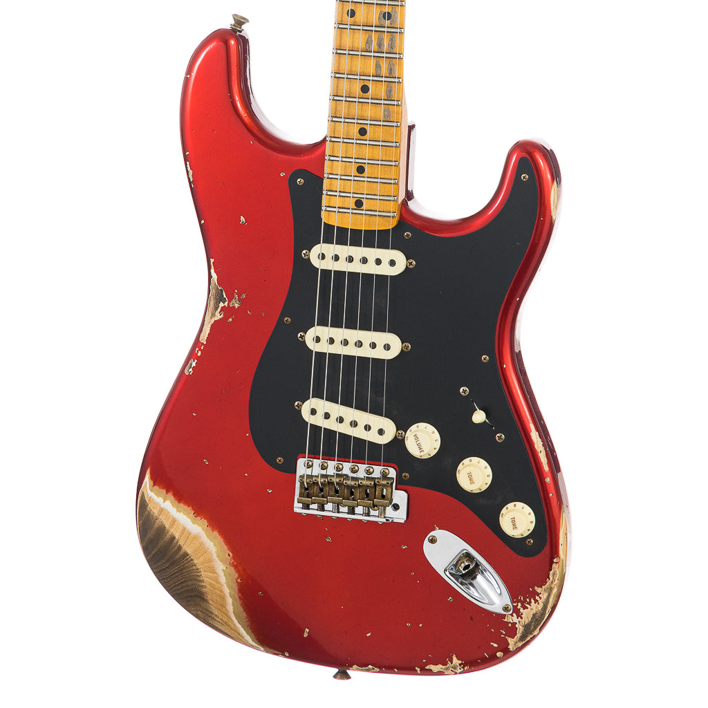 Fender Custom Shop 1957 Stratocaster Heavy Relic, Lark Guitars Custom Run -  Candy Apple Red (774)