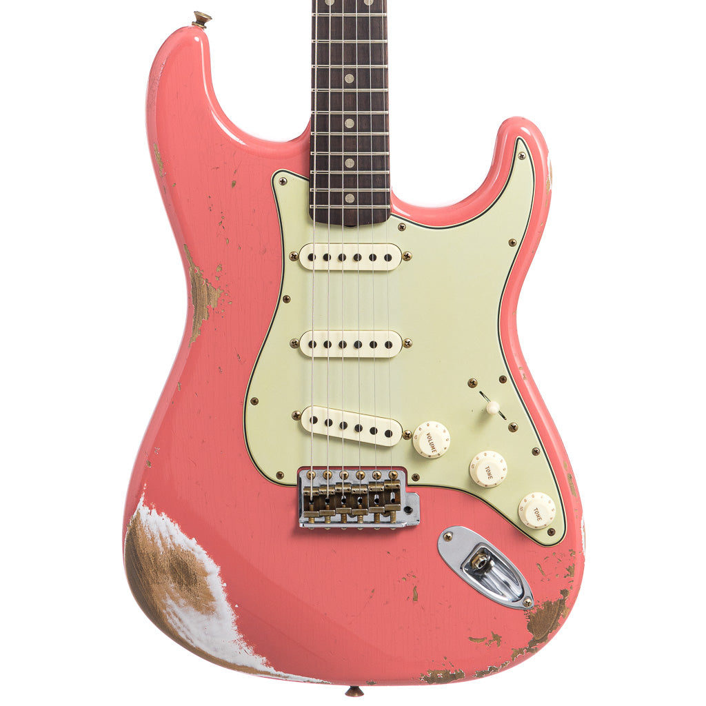 Fender Custom Shop 1960 Stratocaster Heavy Relic, Lark Guitars Custom Run -  Super Faded Fiesta Red (668)