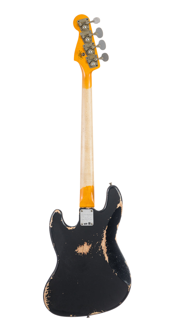 Fender Custom Shop Limited Edition Custom Jazz Bass Heavy Relic - Aged Black (104)