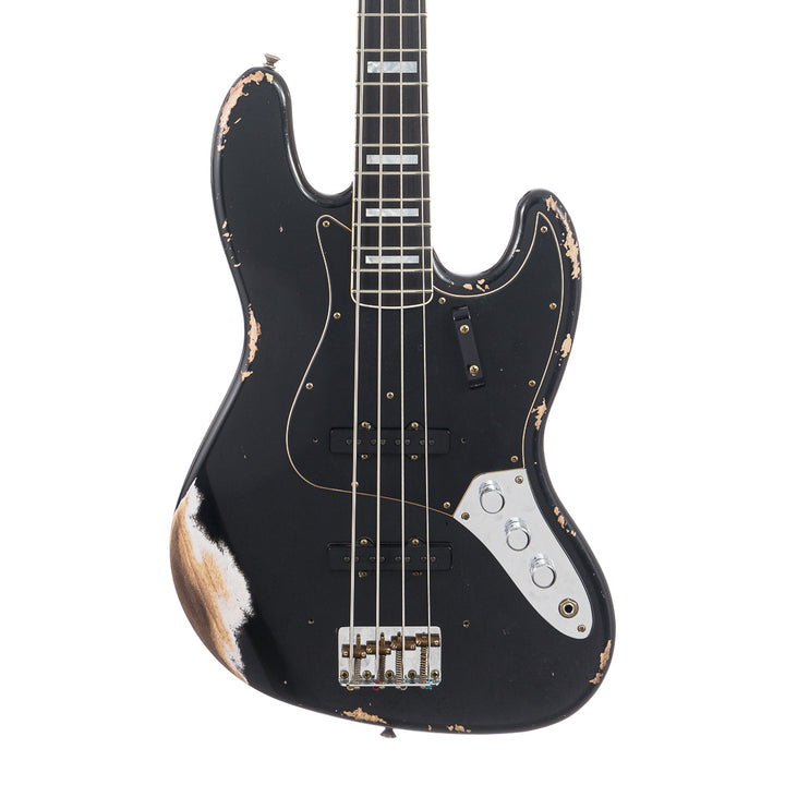 Fender Custom Shop Limited Edition Custom Jazz Bass Heavy Relic - Aged Black (104)