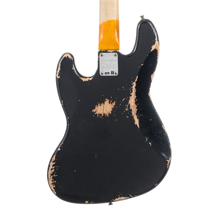 Fender Custom Shop Limited Edition Custom Jazz Bass Heavy Relic - Aged Black (104)
