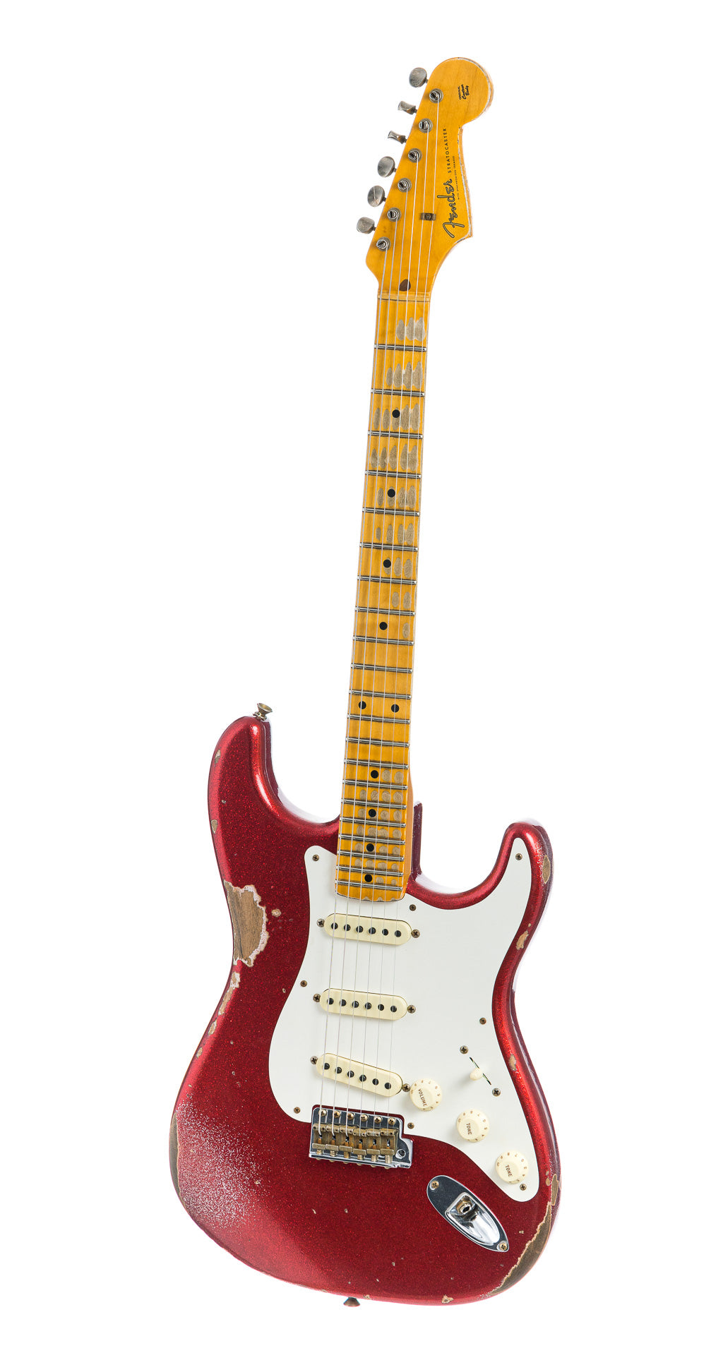 Fender Custom Shop 1957 Stratocaster Heavy Relic, Lark Guitars Custom Run -  Red Sparkle (552)