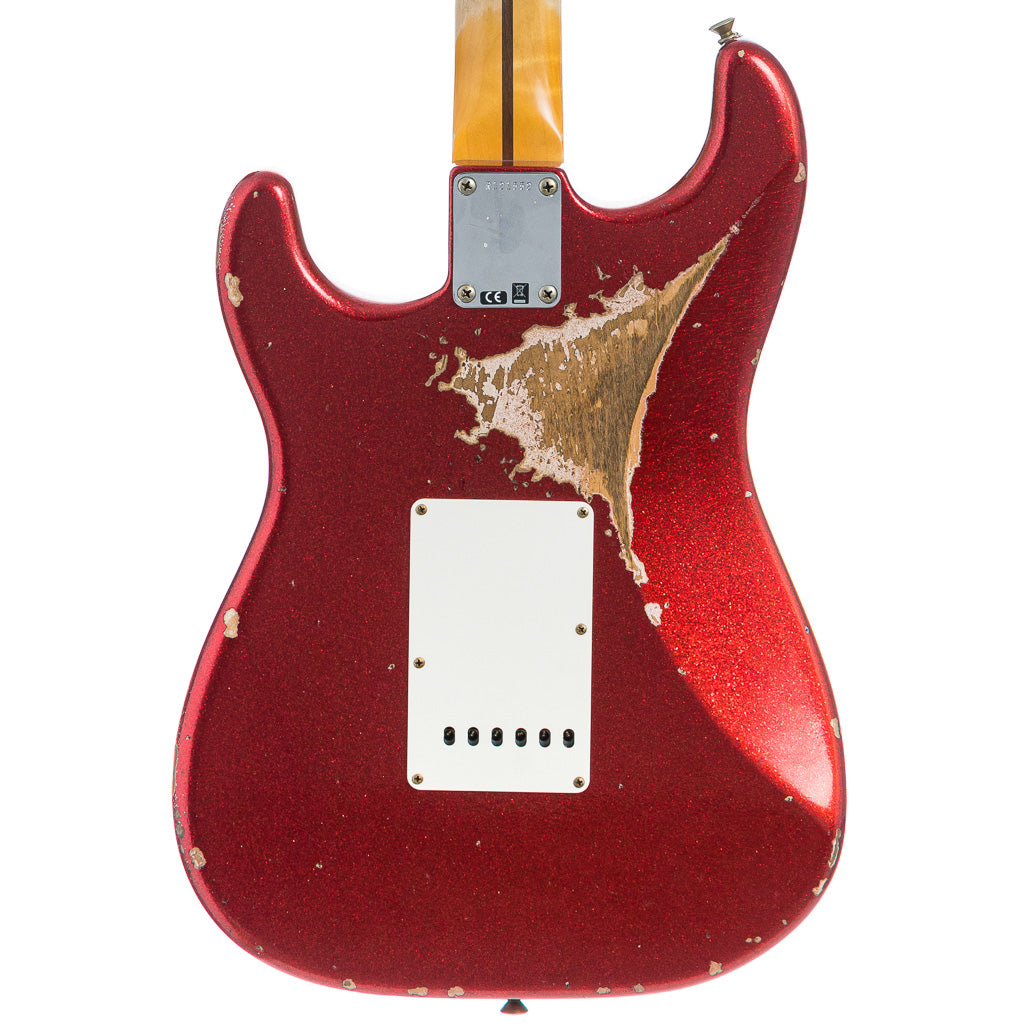 Fender Custom Shop 1957 Stratocaster Heavy Relic, Lark Guitars Custom Run -  Red Sparkle (552)