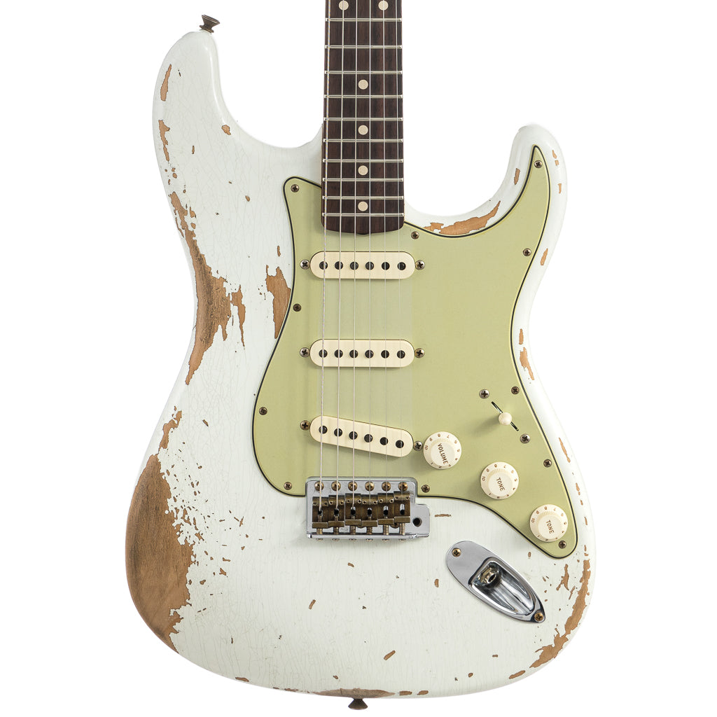 Fender Custom Shop 1960 Stratocaster Heavy Relic, Lark Guitars Custom Run -  Olympic White (986)