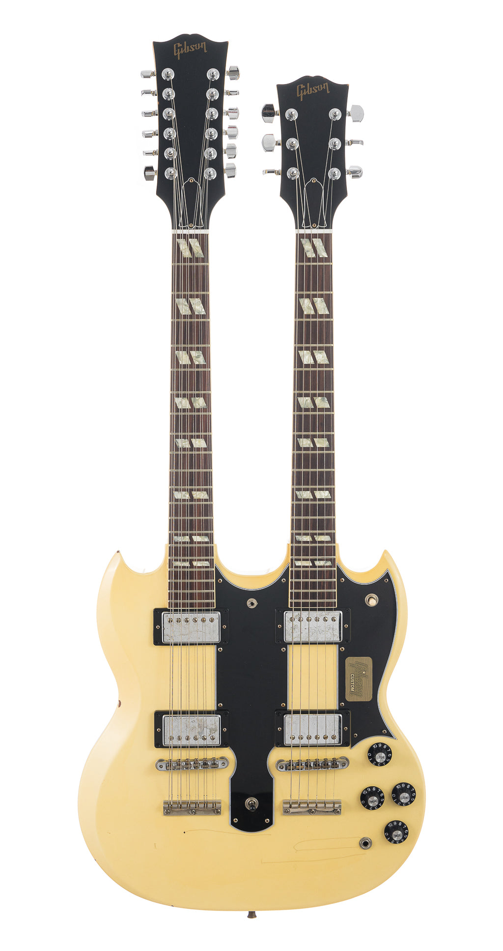 Gibson Custom Limited Run Alex Lifeson EDS-1275 Double Neck - Aged Classic White (030)