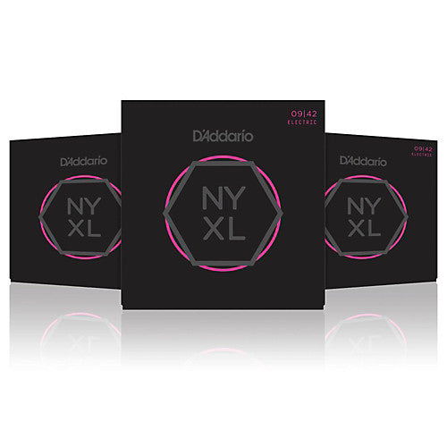 D'Addario NYXL0942-3P Nickel Wound Super Light Electric Strings 9-42 - 3-Pack - Available at Lark Guitars