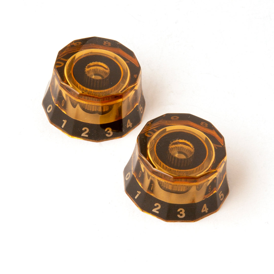 PRS Lampshade Knobs - Amber with Black Numbers