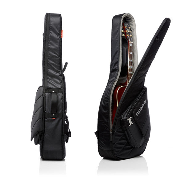 Mono M80 Acoustic Guitar Sleeve Slim Hybrid Case - Jet Black - M80-SAD-BLK - Available at Lark Guitars