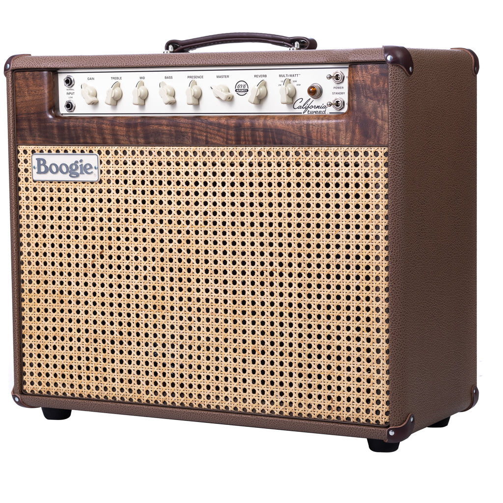 Mesa Boogie California Tweed 1x12 Combo - Coco Bronco, Private Reserve Flame Walnut Front Panel, Wicker Grille
