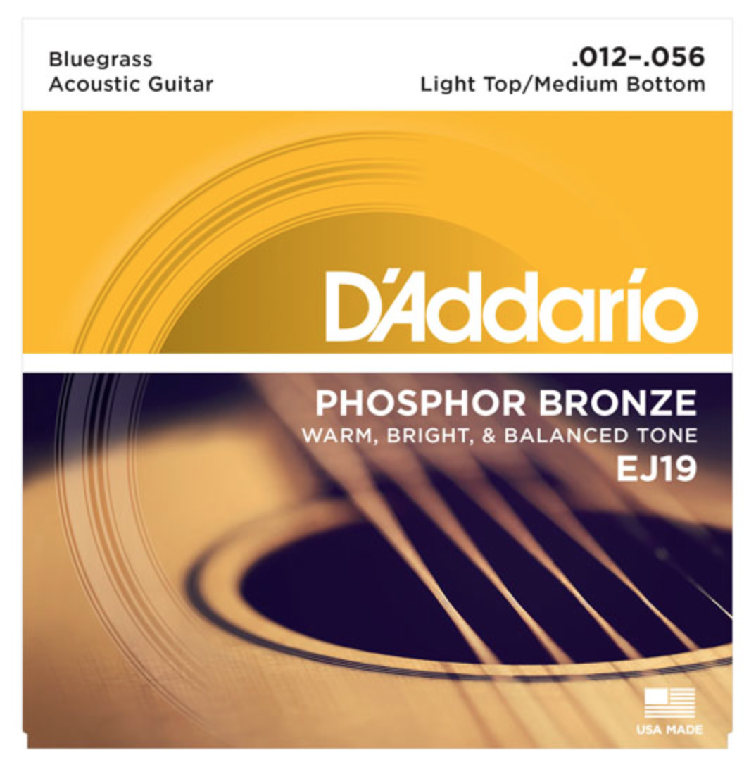 D'Addario EJ19 Phosphor Bronze Bluegrass Acoustic Strings 12-56 - Available at Lark Guitars