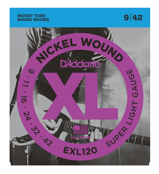 D'Addario EXL120 Nickel Wound Super Light Electric Strings 9-42 - Available at Lark Guitars