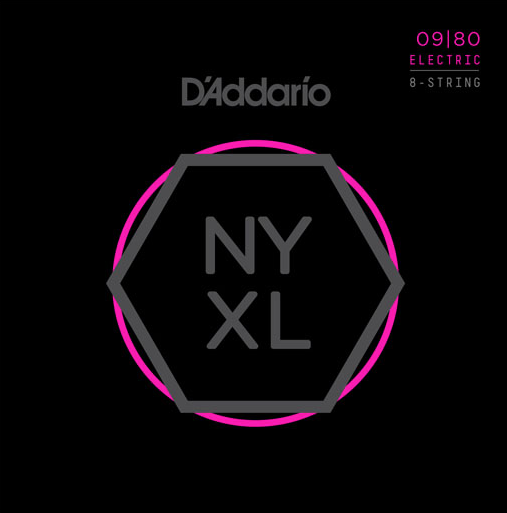 D'Addario NYXL0980 Nickel Wound 8-String Super Light Electric Strings 9-80 - Available at Lark Guitars
