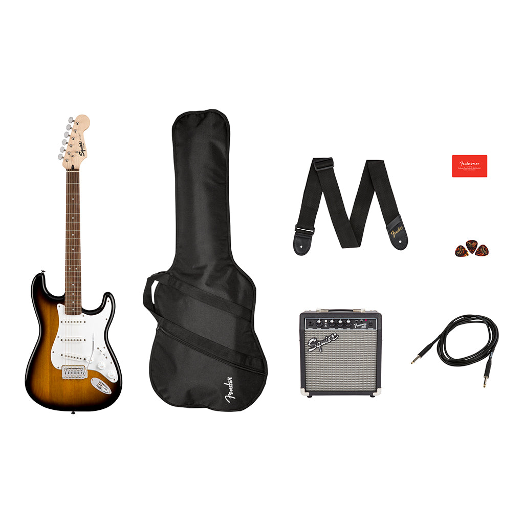 Fender Squier Stratocaster Pack, Laurel Fingerboard - Brown Sunburst
