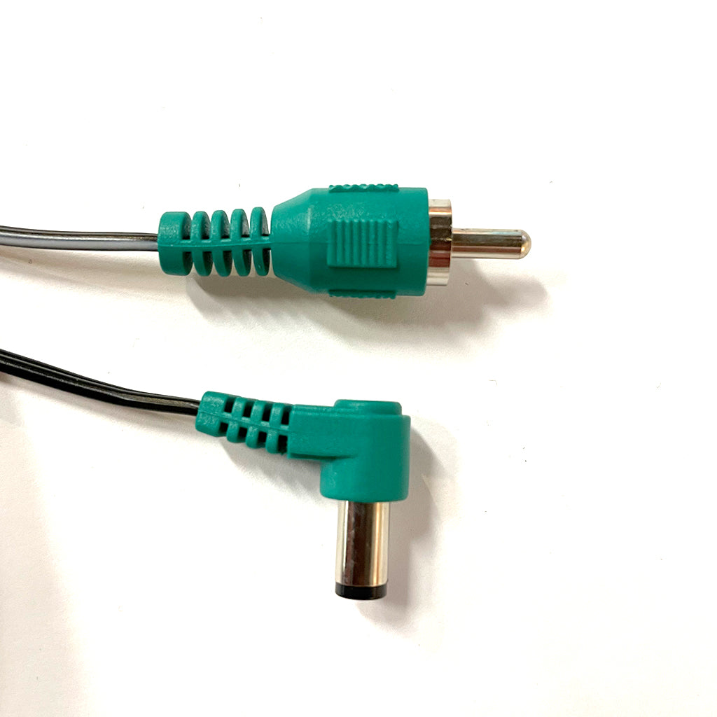 Cioks Flex Cable - Type 4 - 5.5/2.1mm DC Plug, Center Positive 30cm (Green)