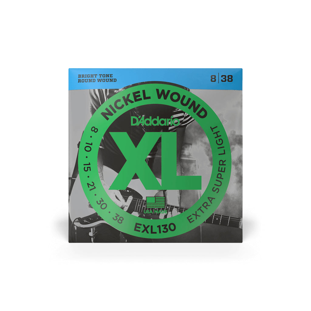 D'Addario EXL130 Nickel Wound Extra Super Light Electric Strings 8-38