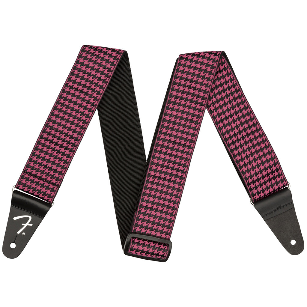 Fender Houndstooth Jacquard Strap - Pink