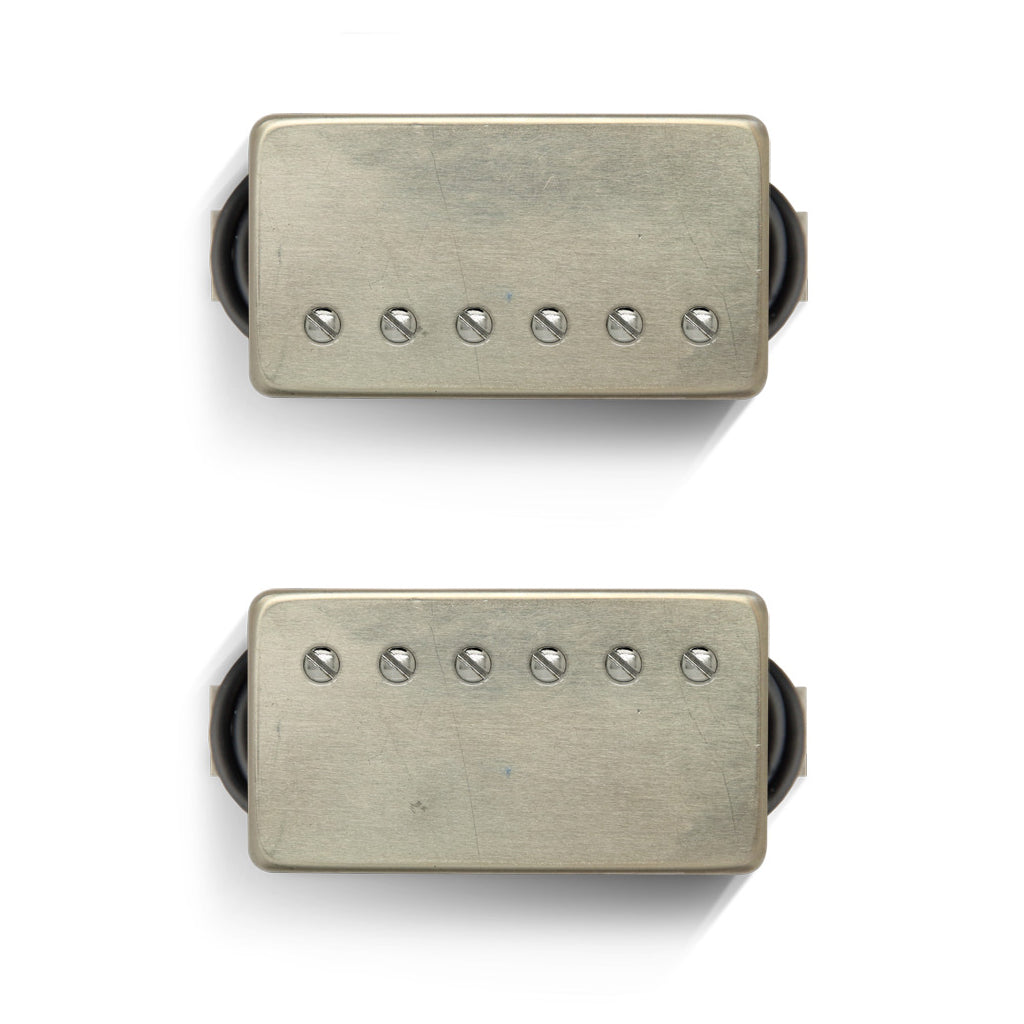 Bare Knuckle PG Blues Humbucker Set - Aged Raw Nickel Cover