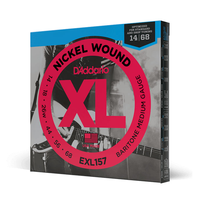 D'Addario EXL157 Nickel Wound Electric Strings - .014-.068 Medium Baritone