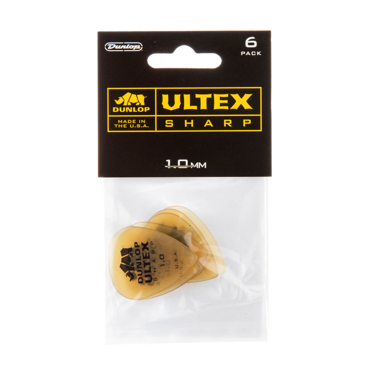 Dunlop Ultex 433P Sharp Guitar Pick 1.0mm - 6 Pack