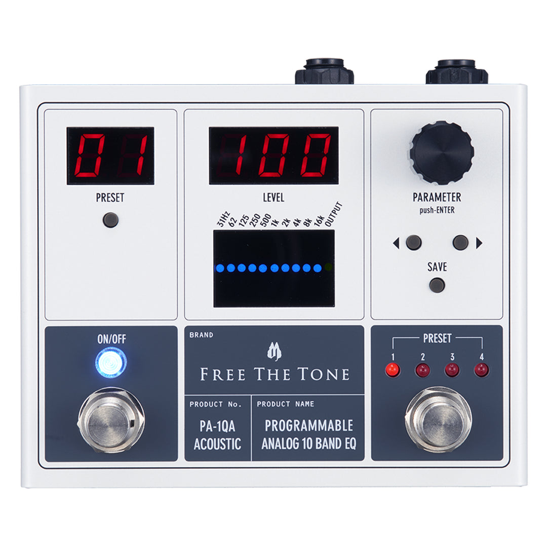 Free The Tone Programmable Analog 10 band EQ for Acoustic Guitar PA-1QA