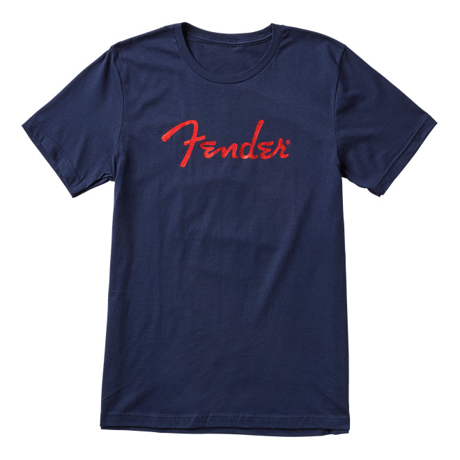 Fender Foil Spaghetti Logo T-Shirt - Blue
