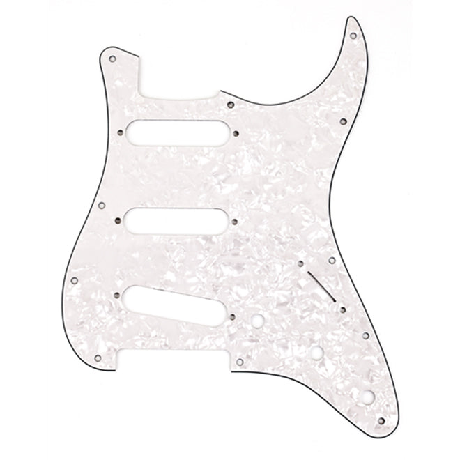 Fender 11-Hole Modern Stratocaster S/S/S Pickguard - White Moto