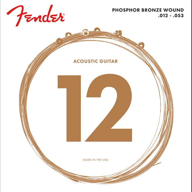 Fender 60L Phosphor Bronze Light Acoustic Strings .012-.053