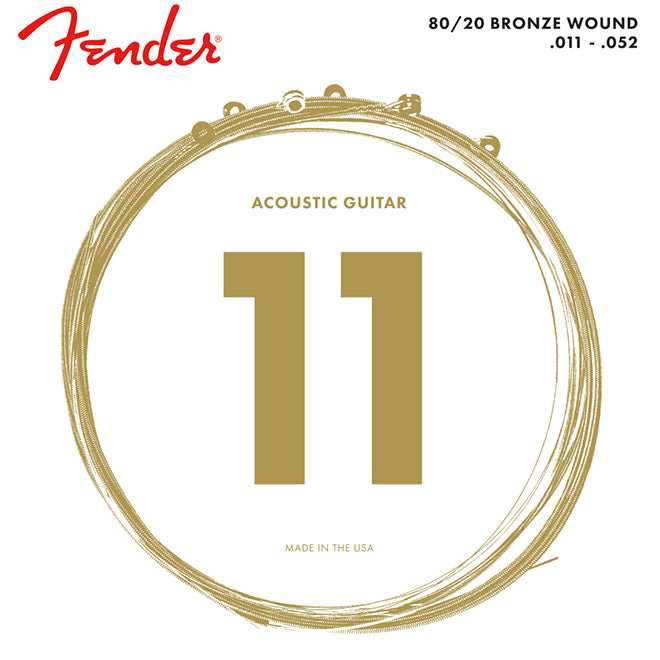 Fender 70CL 80/20 Bronze Custom Light Acoustic Strings .011-.052