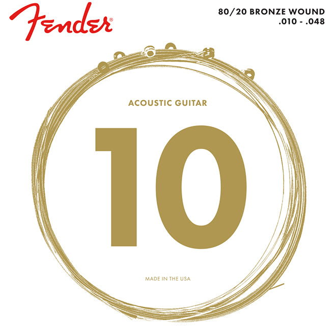 Fender 70XL 80/20 Bronze Extra Light Acoustic Strings .010-.048