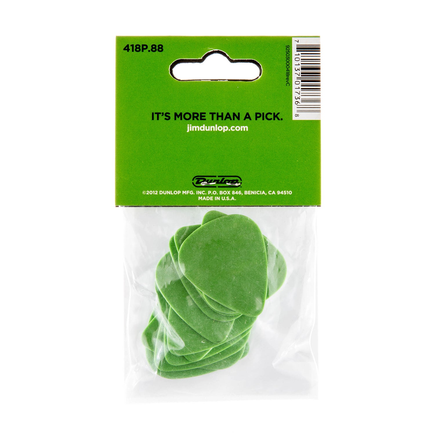 Dunlop Tortex Guitar Picks .88mm - 12-Pack (418P88)