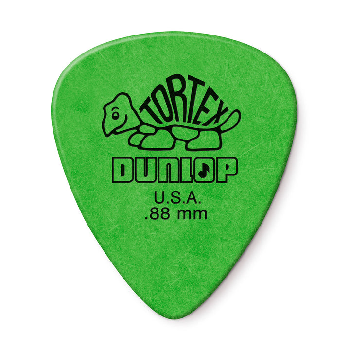 Dunlop 418P.88 Tortex Standard .88mm Green Picks - 12-Pack